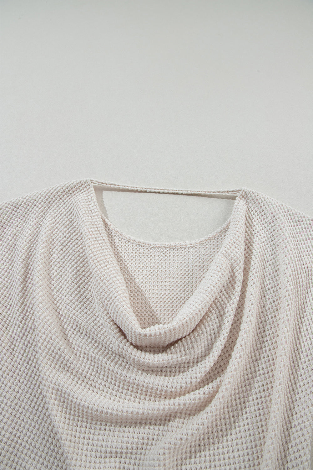 Apricot Draped Open Back Textured Tee